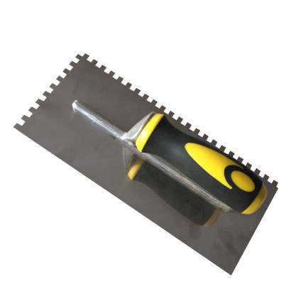 China OEM Building Tools Stainless Steel Cornered Plastering Trowel With PP+TPR Teeth And Handle for sale