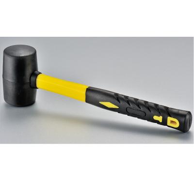 China Mallet With Fiberglass Handle Rubber Machinist Hammer Rubber Hammer for sale