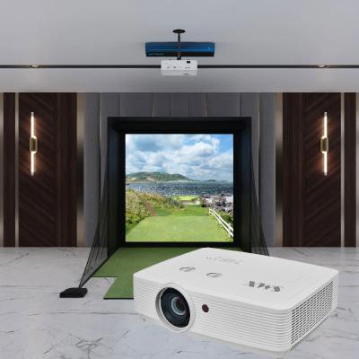 China 6000 Lumen 3LCD HD Multimedia Projektor mit WUXGA für die Golf-Simulationsprojektion zu verkaufen