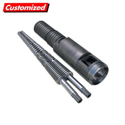 China Bimetallic Nitriding Parallel Twin Screw Barrel For Twin Screw Extruder Machine for sale