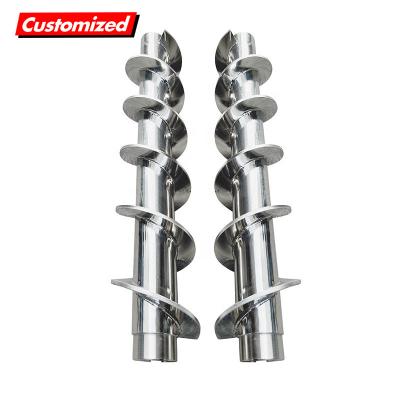 China Custom Auger Stainless Steel Machinery Feedscrew Barrel Worm Harden Steel Feed Screw for sale