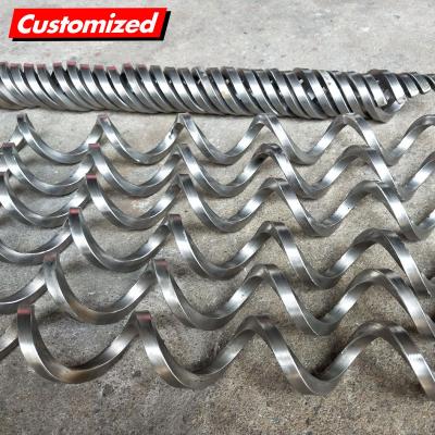 China US Custom Continuous Stainless Steel SS304 SS316 Shaftless Auger Screw for Conveyor Farms Machinery Repair Shops for sale