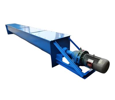 China High-Temperature Stainless Steel Heavy-Duty U-Trough Auger Conveyor For Hay Or Straw Mixed With Milk Powder for sale