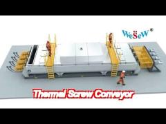 fire resistant high efficiency thermal screw conveyor with customized transmission system