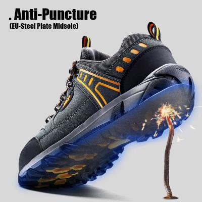 China industry & LARNMERN Construction Men's Steel Toe Shoes Outdoor Puncture Proof Protective Steel Safety Shoes OEM/ODM Non Slip Anti-Static Anti-Puncture for sale