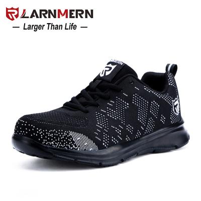 China LARNMERN Anti Sensational Lightweight Breathable Steel Construction Toe Work Shoes Mens Safety Shoes Steel Toe Sneaker With Reflective for sale