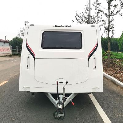 China Handmade High Gloss Travel Trailer FRP Walls Body Camp Trailer Caravan Travel Trailer for sale