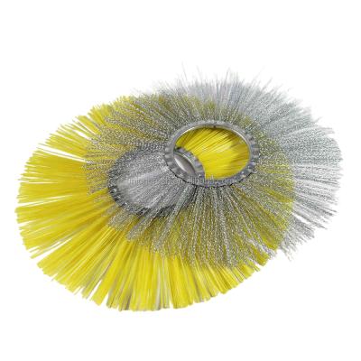 China For Tractor Long Life Steel Wire Wafer Ring Brush For Public Work Road Sweepers for sale