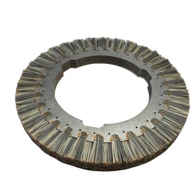 China Pickling Line Aluminum Oxide Metal Finishing Disc Type Abrasive Roller Brush For Pickling Line for sale