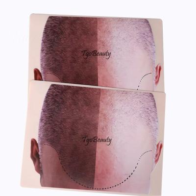 China Man SMP Micropigmentation Practice Newest Arrival Frontal Hairline Design Man Bald Micropigmentation Training Skin SMP Scalp Practice Pad for Hair Density Practice for sale