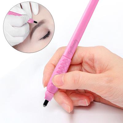 China Each pen is with sponge. Wholesale 0.15mm/0.18mm Disposable Microblading Eyebrow Pens with Sponge 14F/18F/U18 Microblading Tools with Needles for Semi Pe for sale