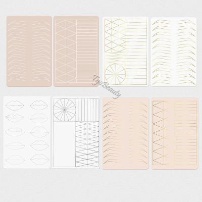 China Silicone Custom Design Silicone Ombre Powder Brow Practice Sheet 1.5mm Thickness Brow Tattoo Microblading Shading Silicone Skin for Train for sale