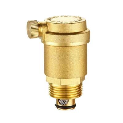 China General Thread Brass Auto One Way Loop Valve Solar Quick Exhaust Water Heating Side Exhaust Valve for sale