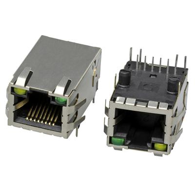 China pcb tab up 6 pin female connector led rj45 modular jack rj45 plug ethernet rj45 connector for sale