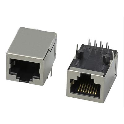 China PCB 10/100 base-T non led straight rj45 connector rj45 8P8C modular jack pcb network connector for sale