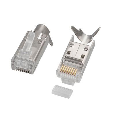 China audio & Crystal head rj45 8 pin connector network cable connector 8P8C rj45 German type video male female rj45 plug for sale