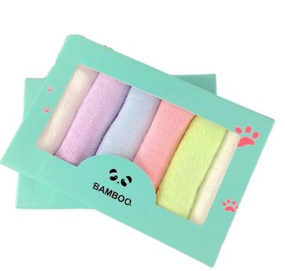 China Super Soft 100% Natural Organic Bamboo Baby Washcloth Towel Gift Set for sale