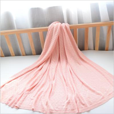 China Other High Quality Soft Organic Bamboo Ice Silk Baby Knitted Blanket for sale