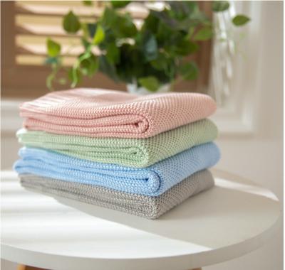 China Supe Sustainable Soft Bamboo Knit Baby Blanket Baby Nap Blanket for sale