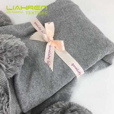 China High Quality Cozy Soft Knit Baby Blanket For Toddler Newborn Cotton Knitted Baby Blanket for sale