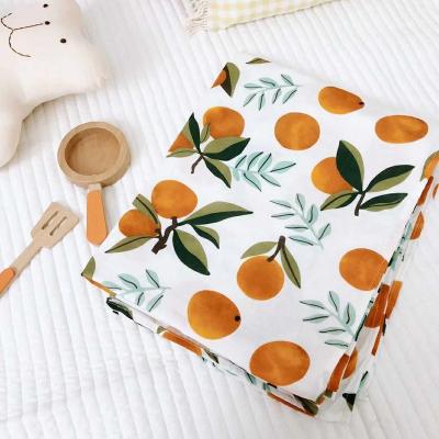 China Digital Printing 70% Soft Comfy Bamboo Muslin 30%Cotton Wrap Blanket Lower MOQ 47*47