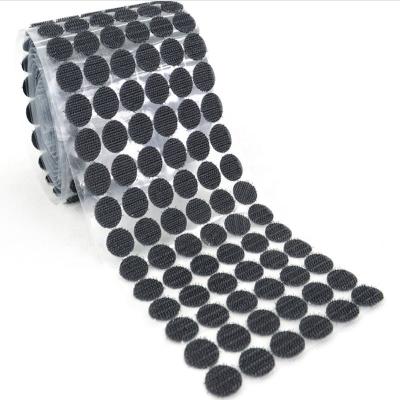 China Viable Self Adhesive Tape Dots Hook Loop Corners With Super Sticky Glue Back for sale