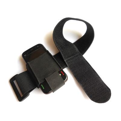 China Stretchable elastic hook and loop strap armband with phone holder pocket for sale