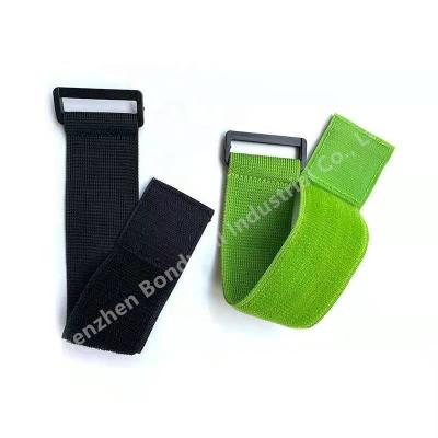 China Durable Webbing Hook And Loop Band Stretch Storage Strap Extender Elastic Wrap With Plastic Buckle for sale