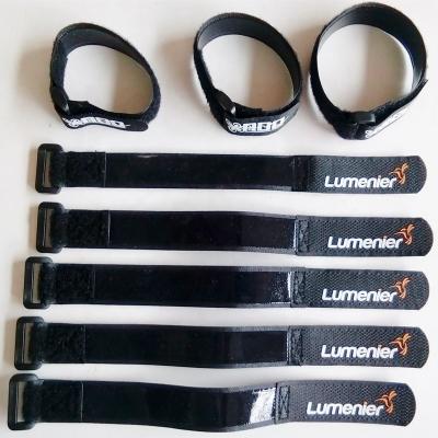 China Custom Logo Non Slip Viable Hook And Loop Lipo Battery Strap for sale