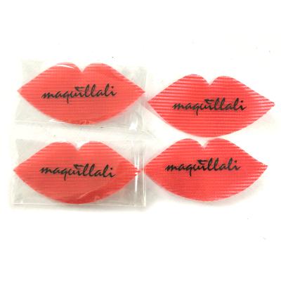 China Custom logo 100% nylon promotional hook loop hairdresser salon hair correction hair clip eco-friendly lip shape for sale