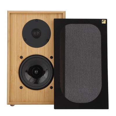 China Home Theater Home Stereo High Fidelity Passive Speakers Bamboo Bookshelf Desktop Speaker for Home Theater HiFi Speaker for sale