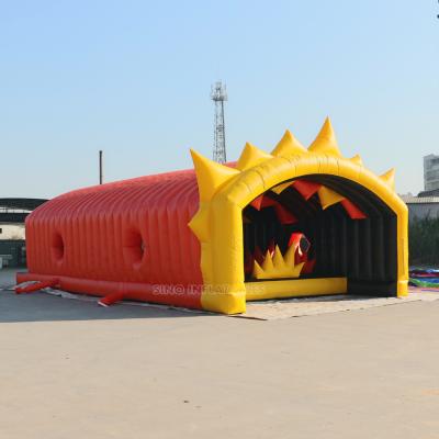 China PVC Outdoor 13x6m Stars Tunnel Adults Inflatable Obstacle Course With Tent Cover For Inflatable 5k Race for sale