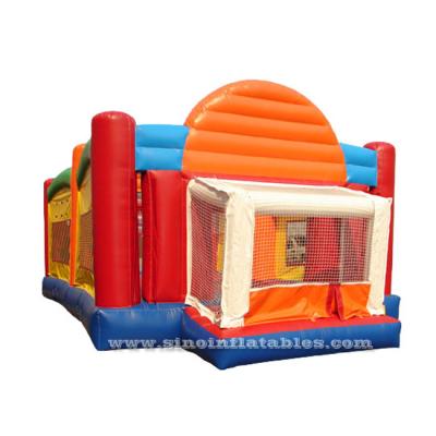 China PVC 4 in1 Giant Commercial Adult Funny Inflatable Games Arena With Bounce House For Outdoor Funny for sale