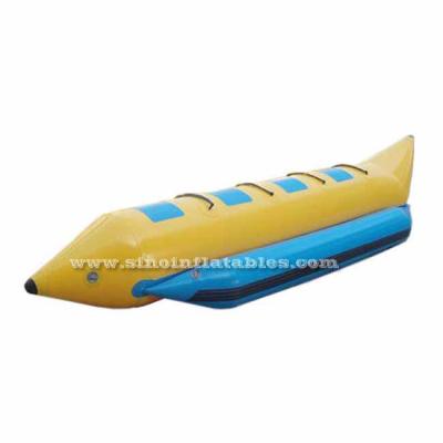 China PVC 12' long 4 person single row inflatable banana boat for swimming pools or inflatable water parks from sino factory for sale