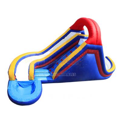 China Vinyl Lane Spiral Kids Inflatable Water Slide With 2 Pools Made Of Lead Free PVC Tarpaulin for sale