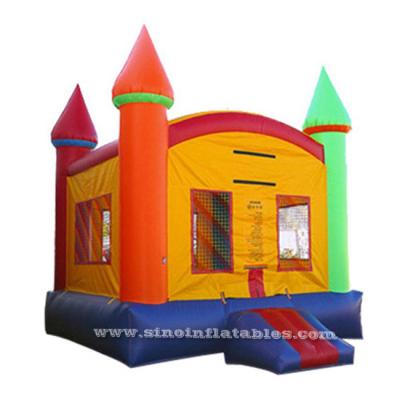 China Guangzhou Inflatable Factory PVC Commercial Grade Classic Kids Rainbow Bounce House for sale