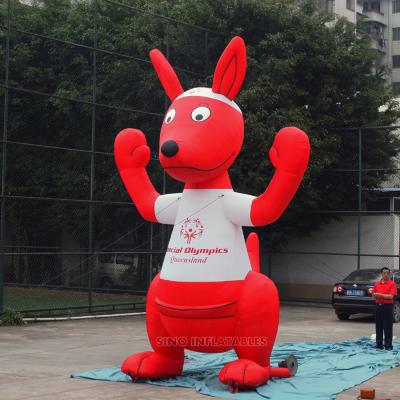 China Best pvc coated nylon custom shape red inflatable advertising mascot joey made of pvc coated nylon from sinos inflatables for sale