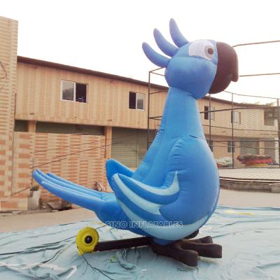 China Best PVC Coated Nylon 2 Outdoor Custom Shape 10m Animal Inflatable Advertising Parrot High At Large With Logo Printing for sale