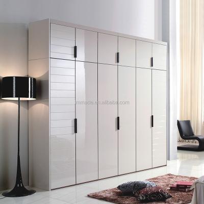 China (Size)Adjustable Factory Made Acrylic Bedroom Wardrobe Double Sliding Door Fittings Designs India for sale