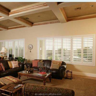 China Best price waterproof PVC plantation shutter and wooden blind for living room, china shutter blind. for sale