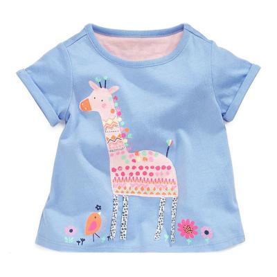 China Summer 2020 children's clothing summer 2020 QUICK DRY girls cotton brand T-shirt half-wrapped European and American B children's short-sleeved T-shirt cotton for sale