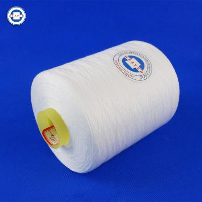 China High Tenacity China Hebei Sewing Thread Good Quality 100% White Spun Polyester Yarns Working Materials Air Clips Thread 42/2 for sale