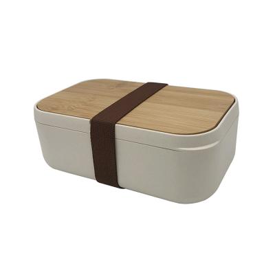 China Highly Safe Sustainable Eco Friendly Bamboo Fiber Lunch Box With Fork, Spoon And Knife for sale