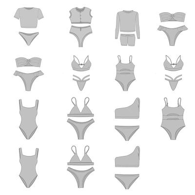 China Custom plus size private swimwear bikini, label logo OEM designer quality swimwear manufacturers woman bikinis lady swimwear for sale