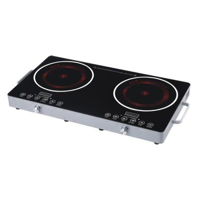 China 2022 Hotel Trade Show Online Hot Selling Double Burners Type Portable Electric Infrared Induction Cooker for sale