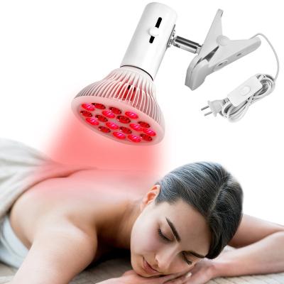 China Medical Red Light Therapy Lamp with 18 LED Bulb - Facial Massage Infrared Home Use Light Therapy Device for sale