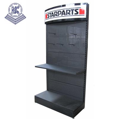 China Product showing for shopping mall metal panel pegboard pegboard tool display rack hanging rack shelves air conditioner display rack for sale