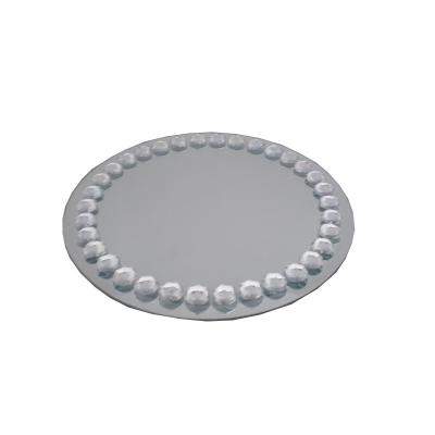 China Hot Minimalist Glass Mirror Products Luxury Round Dish Cheap Price Glass Mirror Dish for sale