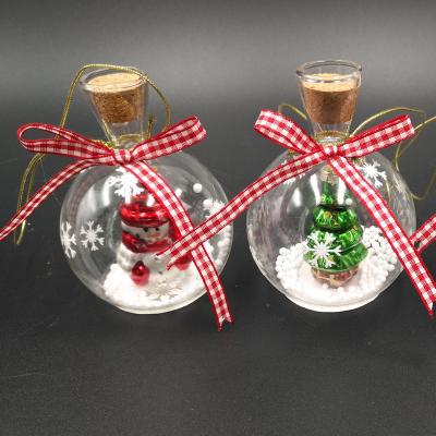 China China factory direct transparent glass ornament glass ball ornaments decorative Christmas glass ornaments for sale