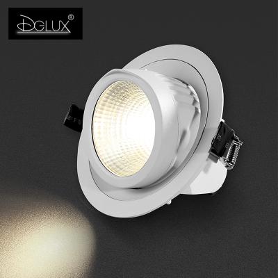 China DGLUX Modern OEM 30w 40w COB Recessed RGB Adjustable Led Downlight Australian Standard Led Down Light For Museums Shopping Exhibition for sale